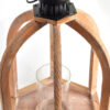 LOKKE Holzlaterne mit offenem Design und Glaseinsatz