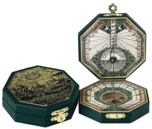 Kompass mit Sonnenuhr – Exklusives Retro-Instrument H06 7,3 cm