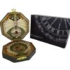 Kompass mit Sonnenuhr – Exklusives Retro-Instrument H06 7,3 cm