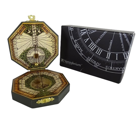Kompass mit Sonnenuhr – Exklusives Retro-Instrument H06 7,3 cm