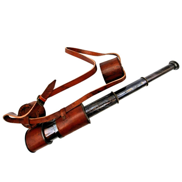 Messing Teleskop mit Leder 43 cm - Exklusive Nautik