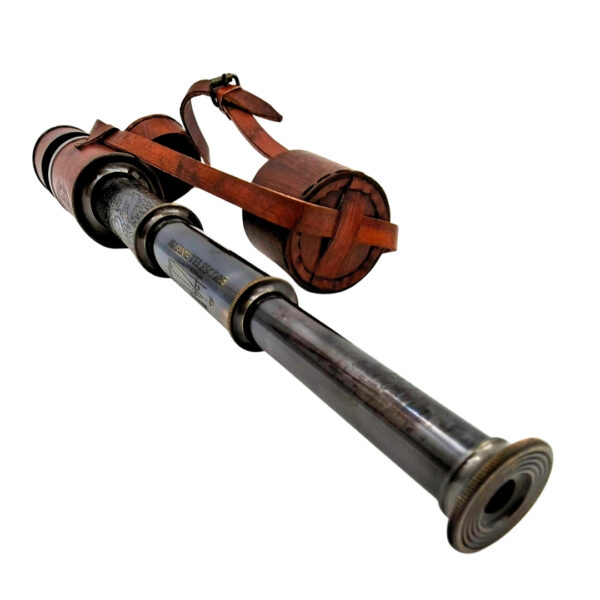 Messing Teleskop mit Leder 43 cm - Exklusive Nautik
