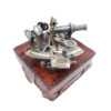 Messing Sextant in Lederbox 13 cm - Faszinierender Klassiker