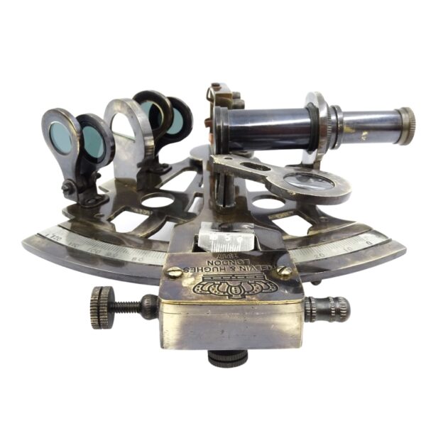 Messing Sextant in Lederbox 13 cm - Faszinierender Klassiker
