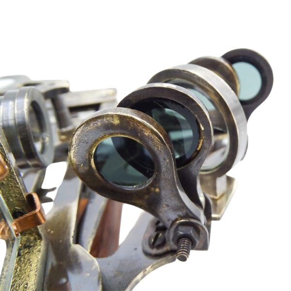 Messing Sextant in Lederbox 13 cm - Faszinierender Klassiker
