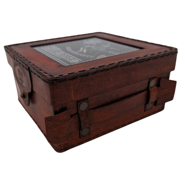 Messing Sextant in Lederbox 13 cm - Faszinierender Klassiker