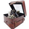 Messing Sextant in Lederbox 13 cm - Faszinierender Klassiker