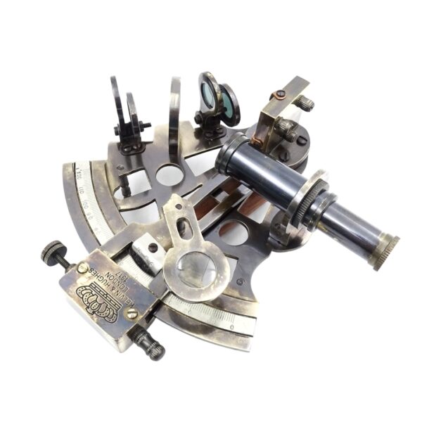 Messing Sextant in Lederbox 13 cm - Faszinierender Klassiker