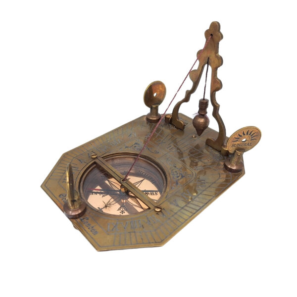 Achteckiger Kompass mit Sonnenuhr - Faszinierendes Set