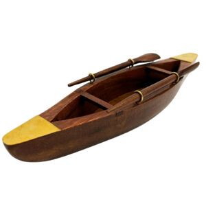 Holzboot maritime Deko 25cm - Stilvoller Blickfang