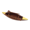 Holzboot maritime Deko 25cm - Stilvoller Blickfang
