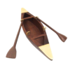 Holzboot maritime Deko 25cm - Stilvoller Blickfang