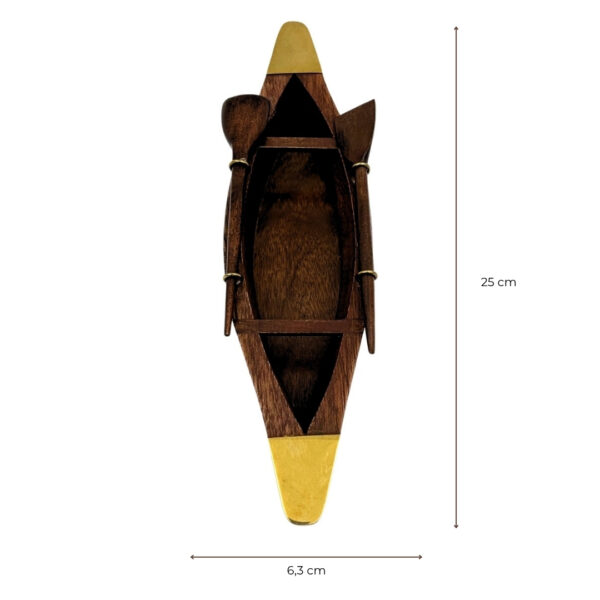 Holzboot maritime Deko 25cm - Stilvoller Blickfang