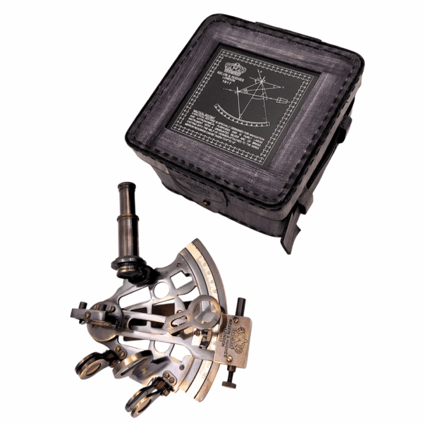 Messing Sextant mit Lederbox - Exklusiver Nautik-Blickfang