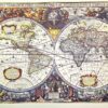 Historische Weltkarte 1630 54cm - Faszinierende Vintage Deko