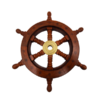 Steuerrad Holz 30 cm mit Messing - Maritimer Blickfang