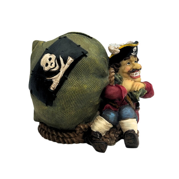 Piraten Spardose 14 cm mit Schatz - Origineller Blickfang