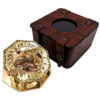 Achteckiger Messingkompass 8 cm - Exklusives Retro-Set