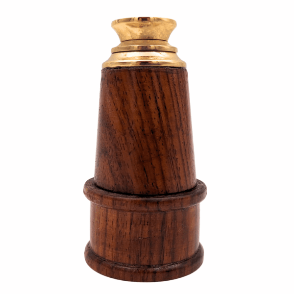 Messing Holz Fernrohr 18 cm - Exklusiver Retro-Blickfang