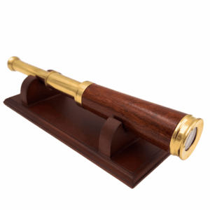 Messing Holz Fernrohr 32 cm - Faszinierender Retro-Blickfang