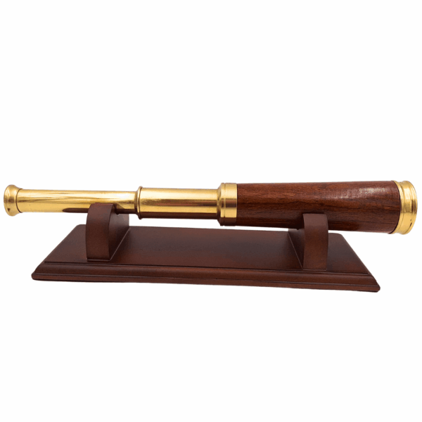 Messing Holz Fernrohr 32 cm - Faszinierender Retro-Blickfang