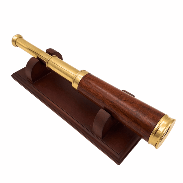 Messing Holz Fernrohr 32 cm - Faszinierender Retro-Blickfang
