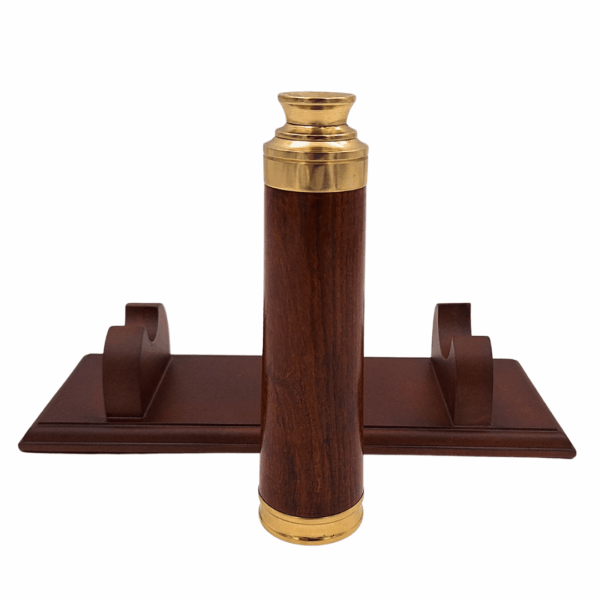 Messing Holz Fernrohr 32 cm - Faszinierender Retro-Blickfang