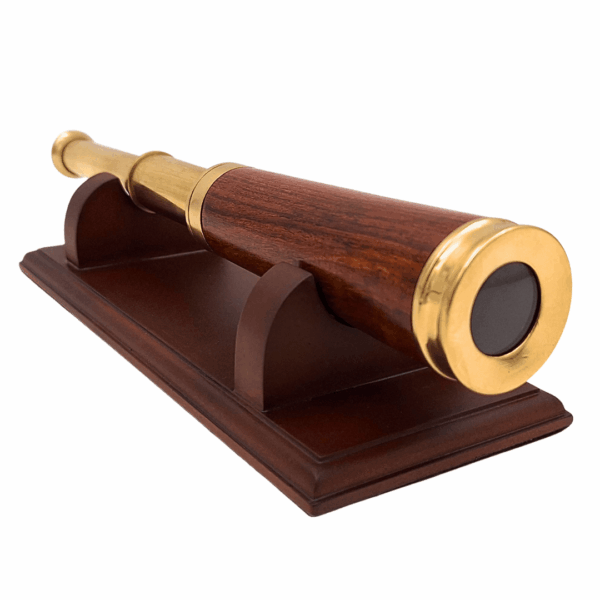 Messing Holz Fernrohr 32 cm - Faszinierender Retro-Blickfang