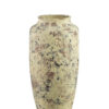 Beige Keramik Bodenvase 50 cm - Eindrucksvolle Antikoptik