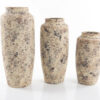 Beige Keramik Bodenvase 50 cm - Eindrucksvolle Antikoptik