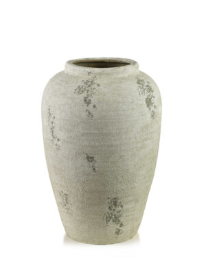 Beige Keramik Bodenvase 45cm - Eindrucksvoller Blickfang