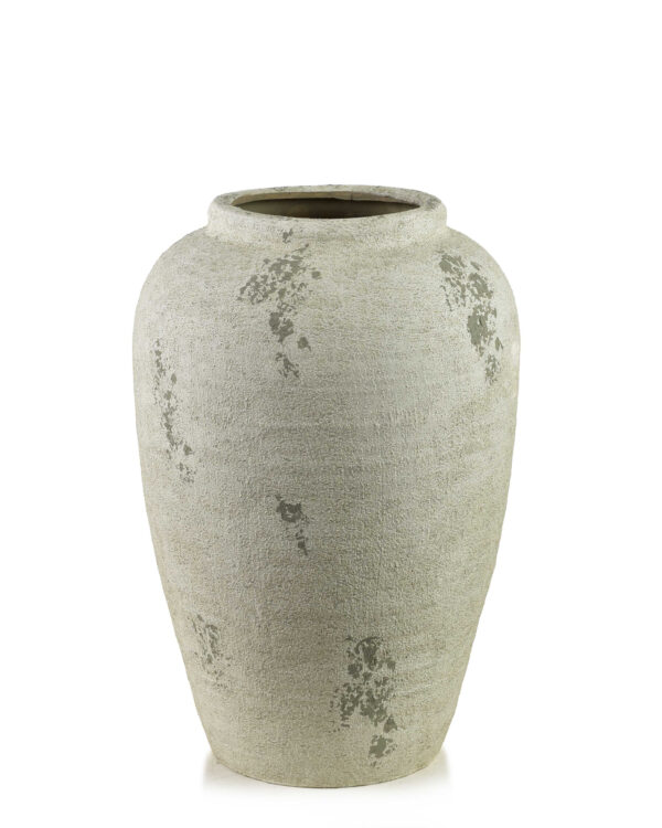 Beige Keramik Bodenvase 45cm - Eindrucksvoller Blickfang