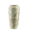 Grüne Keramikvase 30cm - Faszinierende florale Vintage-Deko