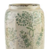 Grüne Keramikvase 30cm - Faszinierende florale Vintage-Deko