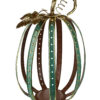 Metall Kürbis Windlicht Grün - Exklusive Herbstdeko 35 cm