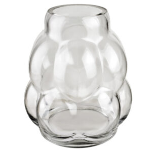 SERENITE Klare Glasvase - Faszinierende Form 23 cm