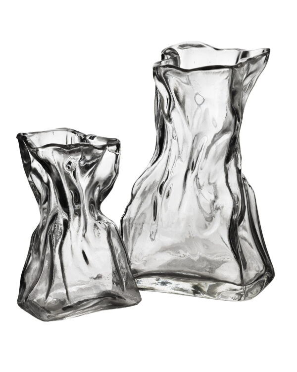 SERENITE Skulpturale Glasvase - Eindrucksvoll 22 cm