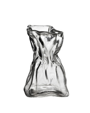 SERENITE Gewellte Glasvase - Einzigartig 16 cm