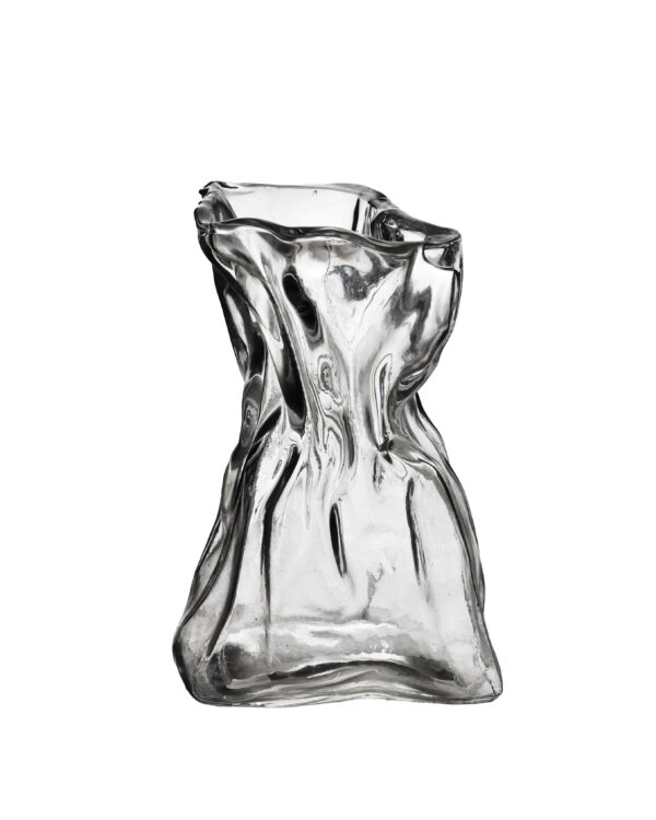 SERENITE Gewellte Glasvase - Einzigartig 16 cm