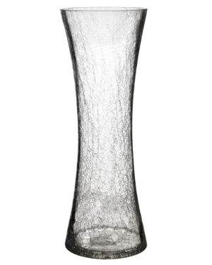 SERENITE Schlanke Craquelé Glasvase - Exklusiv 40 cm