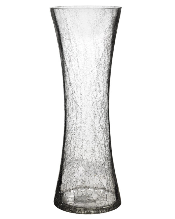SERENITE Schlanke Craquelé Glasvase - Exklusiv 40 cm