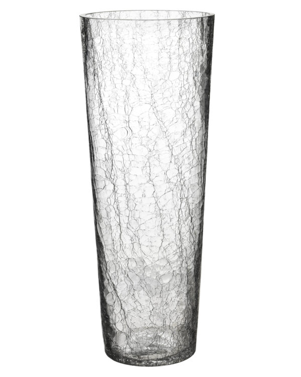 SERENITE Konische Craquelé Glasvase - Eindrucksvoll 40 cm