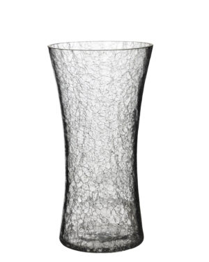 SERENITE Craquelé Glasvase - Exklusive Struktur 30 cm