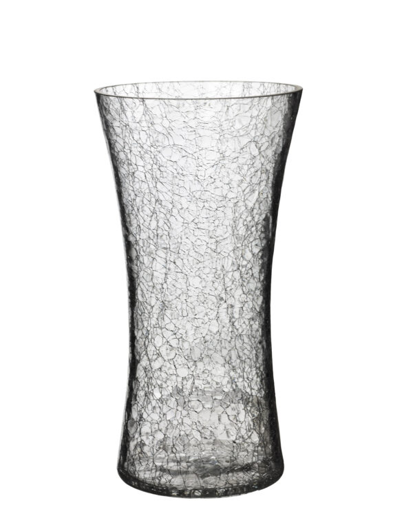 SERENITE Craquelé Glasvase - Exklusive Struktur 30 cm