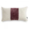 Rolo Dekokissen Creme Violett - Eleganter Kontrast 50x30 cm