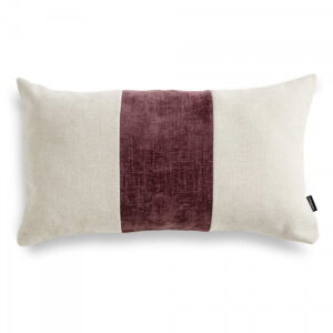 Rolo Dekokissen Creme Violett - Eleganter Kontrast 50x30 cm
