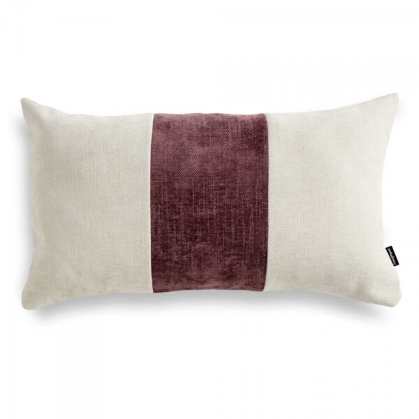 Rolo Dekokissen Creme Violett - Eleganter Kontrast 50x30 cm