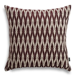 Nava Bordeaux Dekokissen - Elegantes Muster 45x45 cm