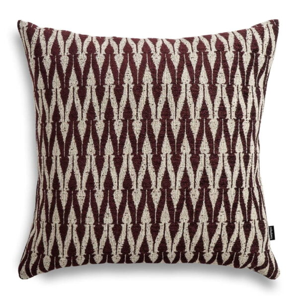 Nava Bordeaux Dekokissen - Elegantes Muster 45x45 cm