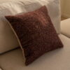 Nola Bordeaux Wollkissen - Exklusive Struktur 45x45 cm